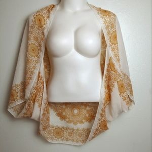 CZoë Madison Kimono Beach Cover Up Throw Over Light Weight  Free Size